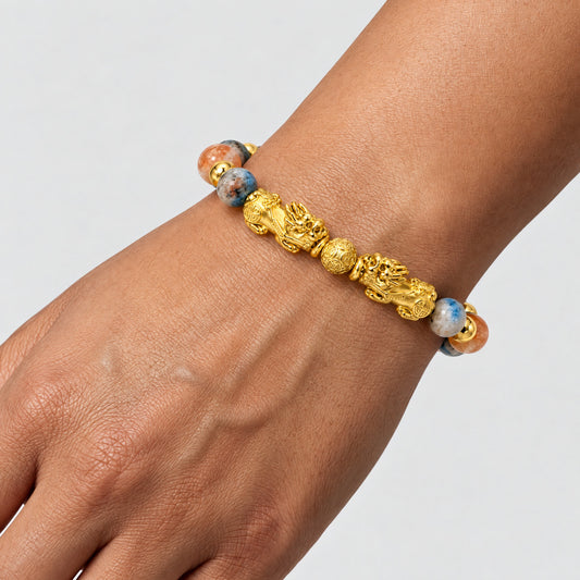 Gemini Zodiac Feng Shui Double Pixiu Bracelet