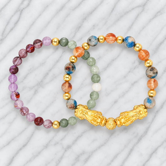 Gemini Zodiac Feng Shui Double Pixiu Bracelet