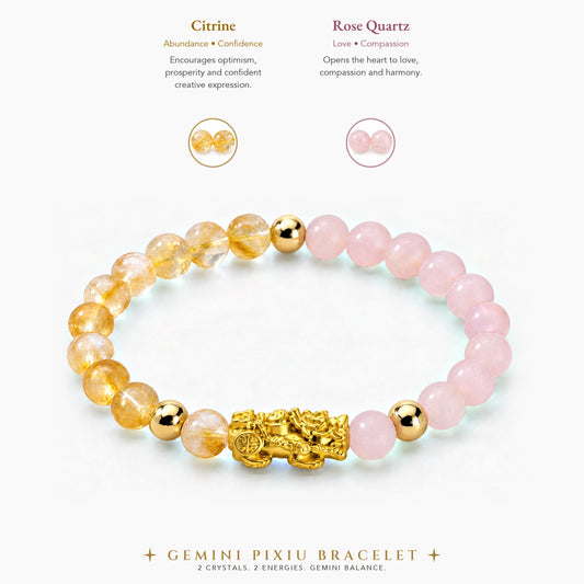 Gemini Zodiac Feng Shui Pixiu Bracelet