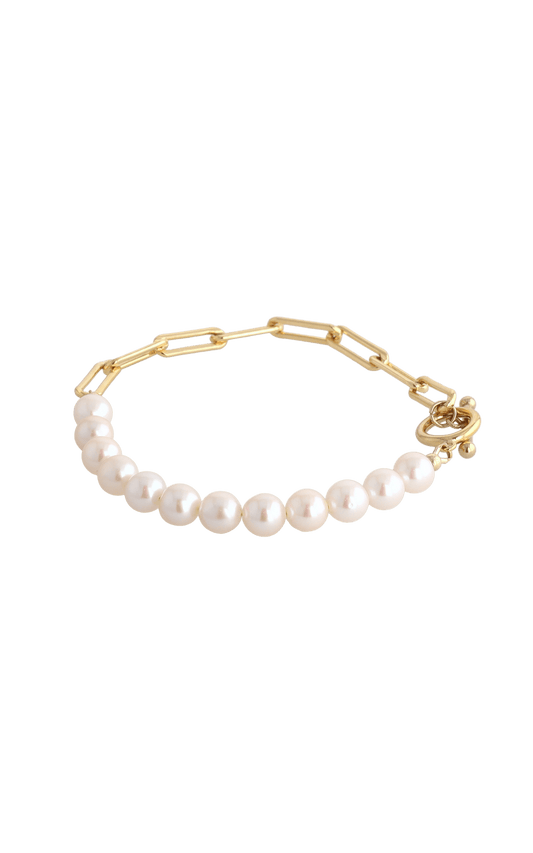 Goddess of Beauty Gold Vermeil Bracelet with Fresh Water Pearl - Eat.Read.Love.