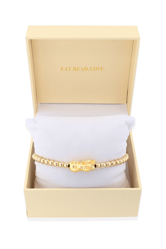 Gold Double Infinite Fortune 18k Gold Vermeil Double Pixiu Feng Shui Bracelet - Eat.Read.Love.