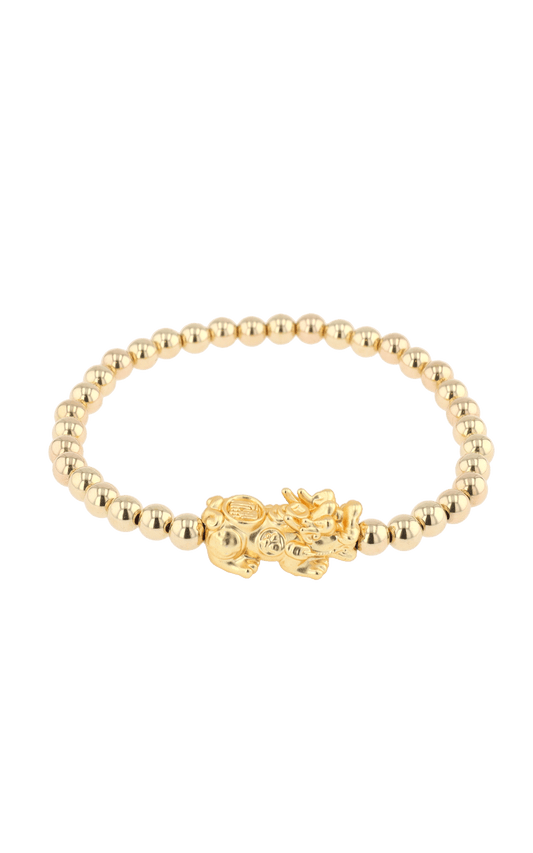 Gold Infinite Fortune 18k Gold Vermeil Pixiu Feng Shui Bracelet - Eat.Read.Love.