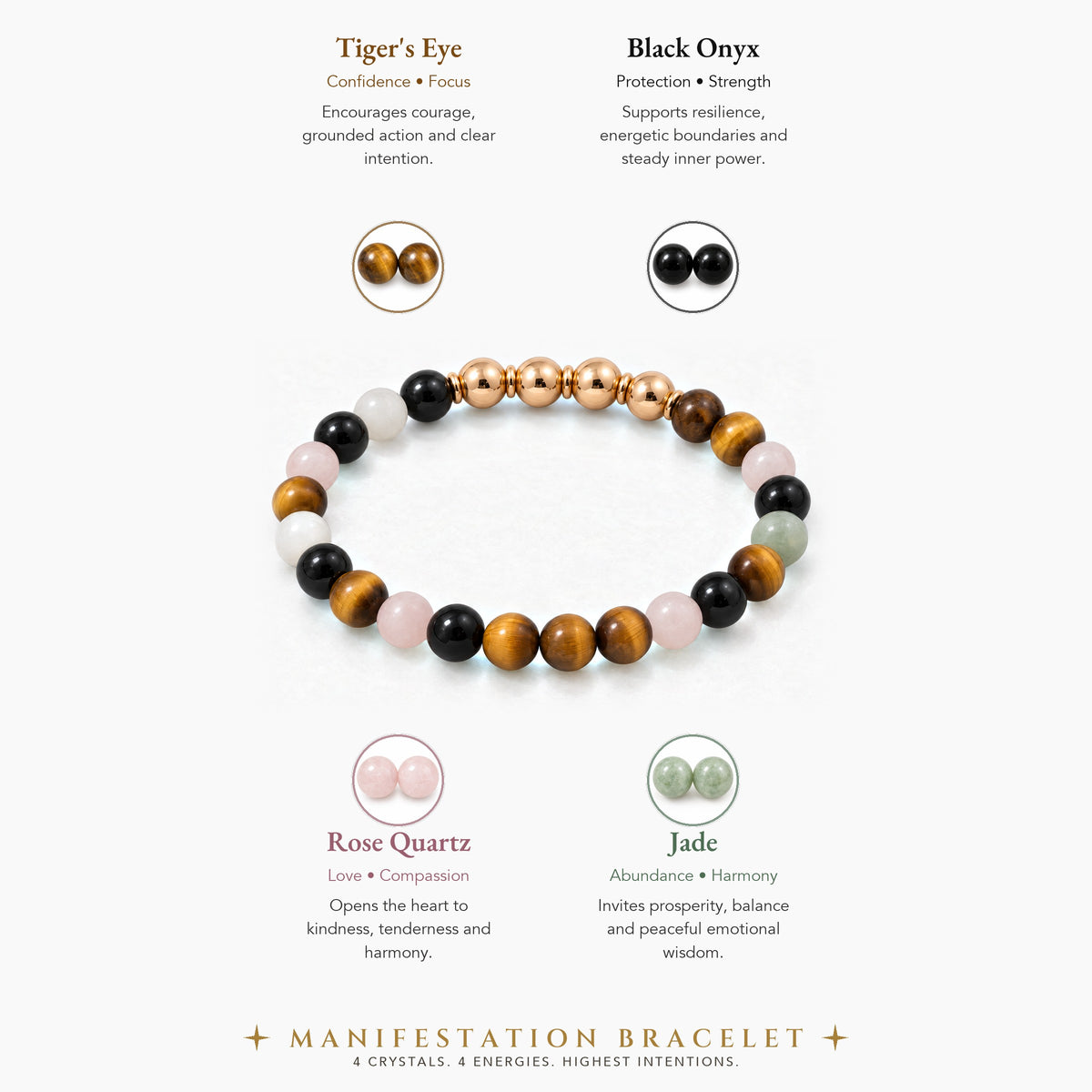 Highest Manifestation Bracelet with PURE Gold Beads