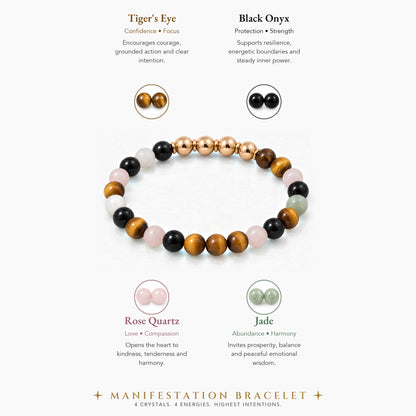 Highest Manifestation Bracelet with PURE Gold Beads