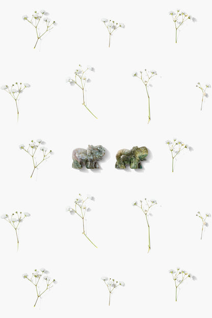 Indian Agate Crystal Elephant - Eat.Read.Love.