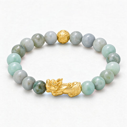 Jade Feng Shui Lucky Pixiu Prosperity & Harmony Bracelet