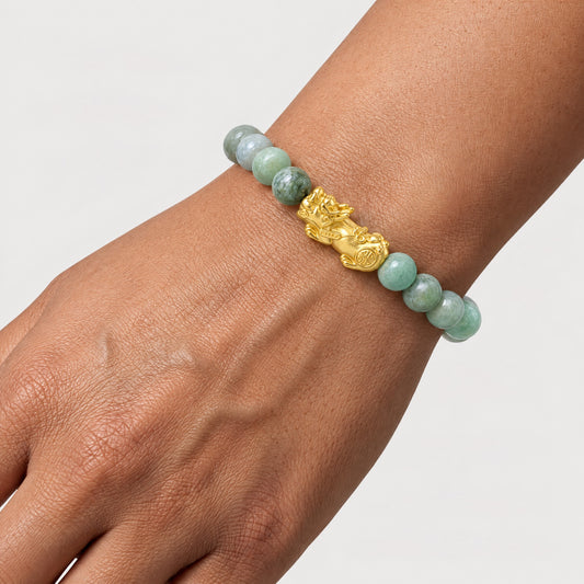 Jade Feng Shui Lucky Pixiu Prosperity & Harmony Bracelet