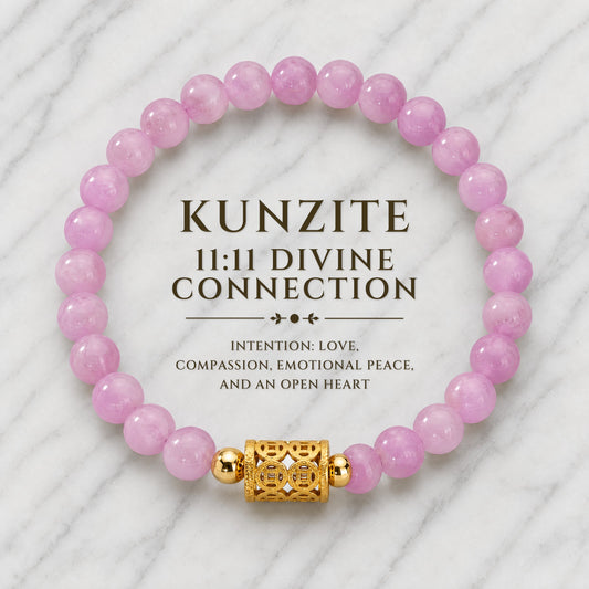 Kunzite 11:11 Wealth Key Gemstone Bracelet