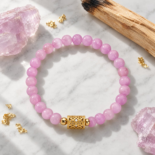 Kunzite 11:11 Wealth Key Gemstone Bracelet