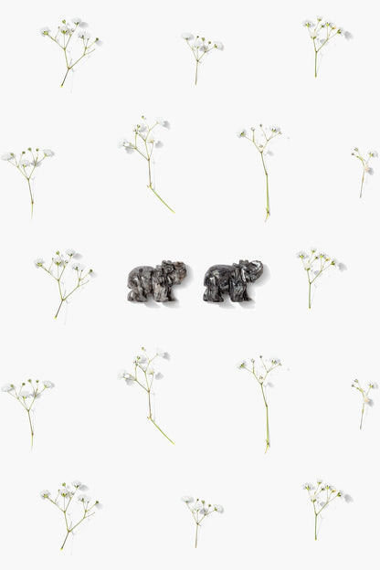 Labradorite Crystal Lucky Elephant - Eat.Read.Love.