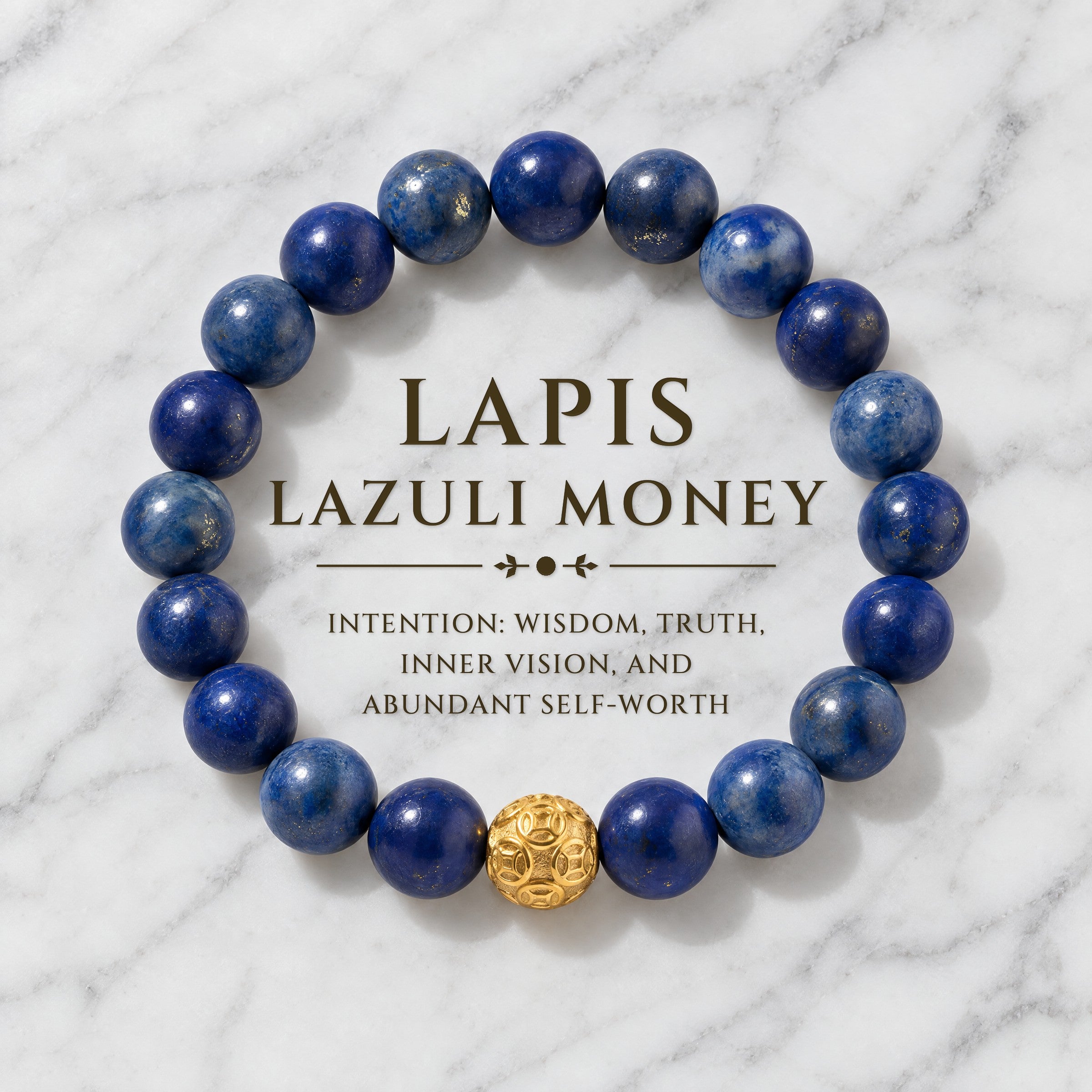 Lapis Lazuli Money Ball Abundance Bracelet