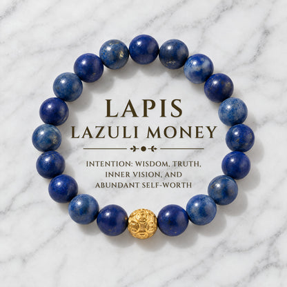 Lapis Lazuli Money Ball Abundance Bracelet