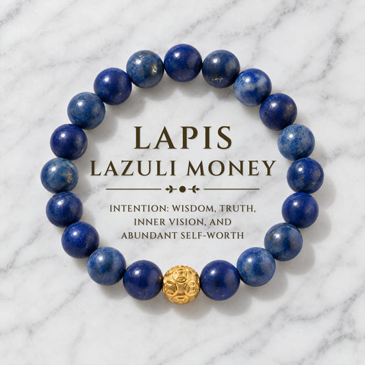Lapis Lazuli Money Ball Abundance Bracelet
