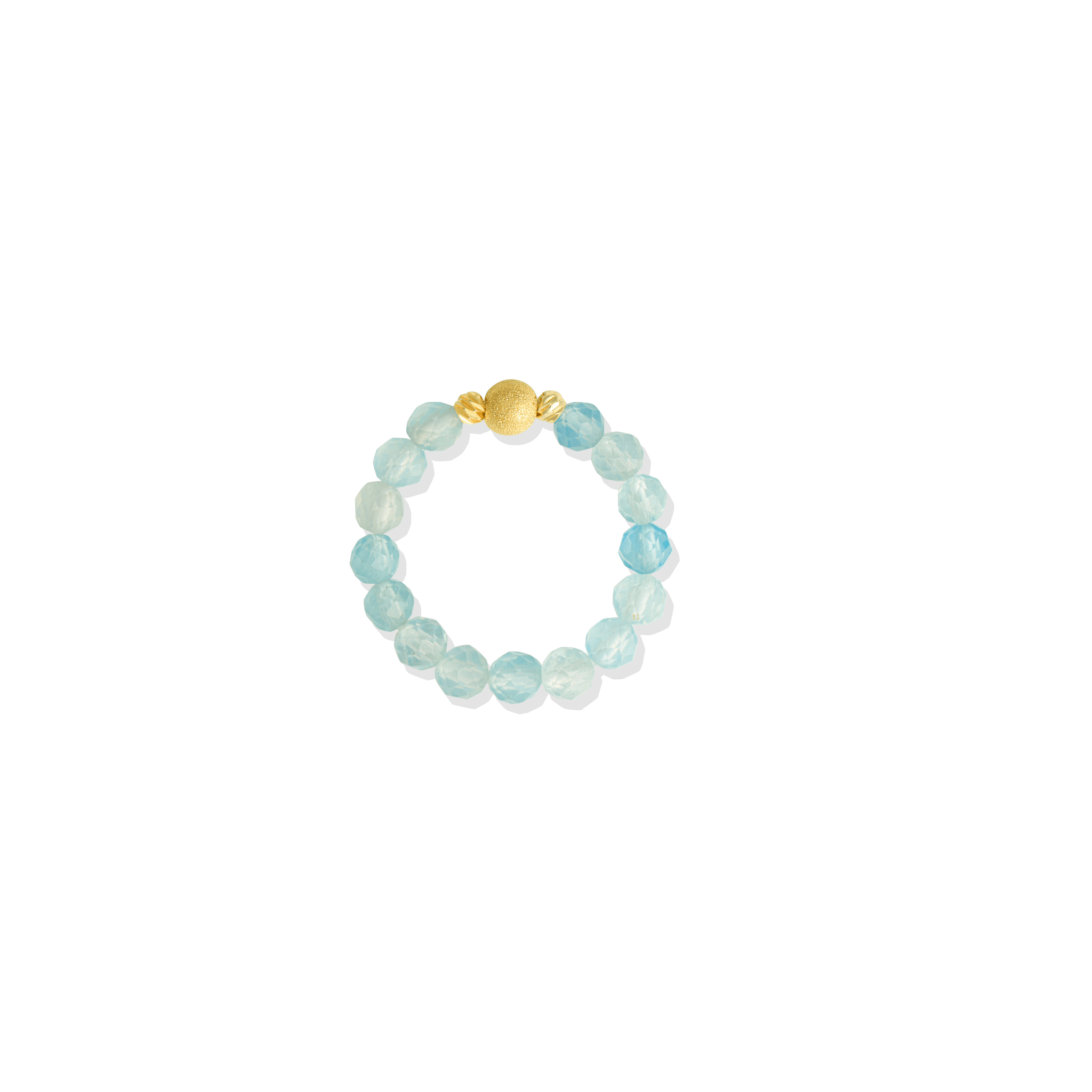 Larimar Gold Vermeil Stretch Ring - Communication - Eat.Read.Love.