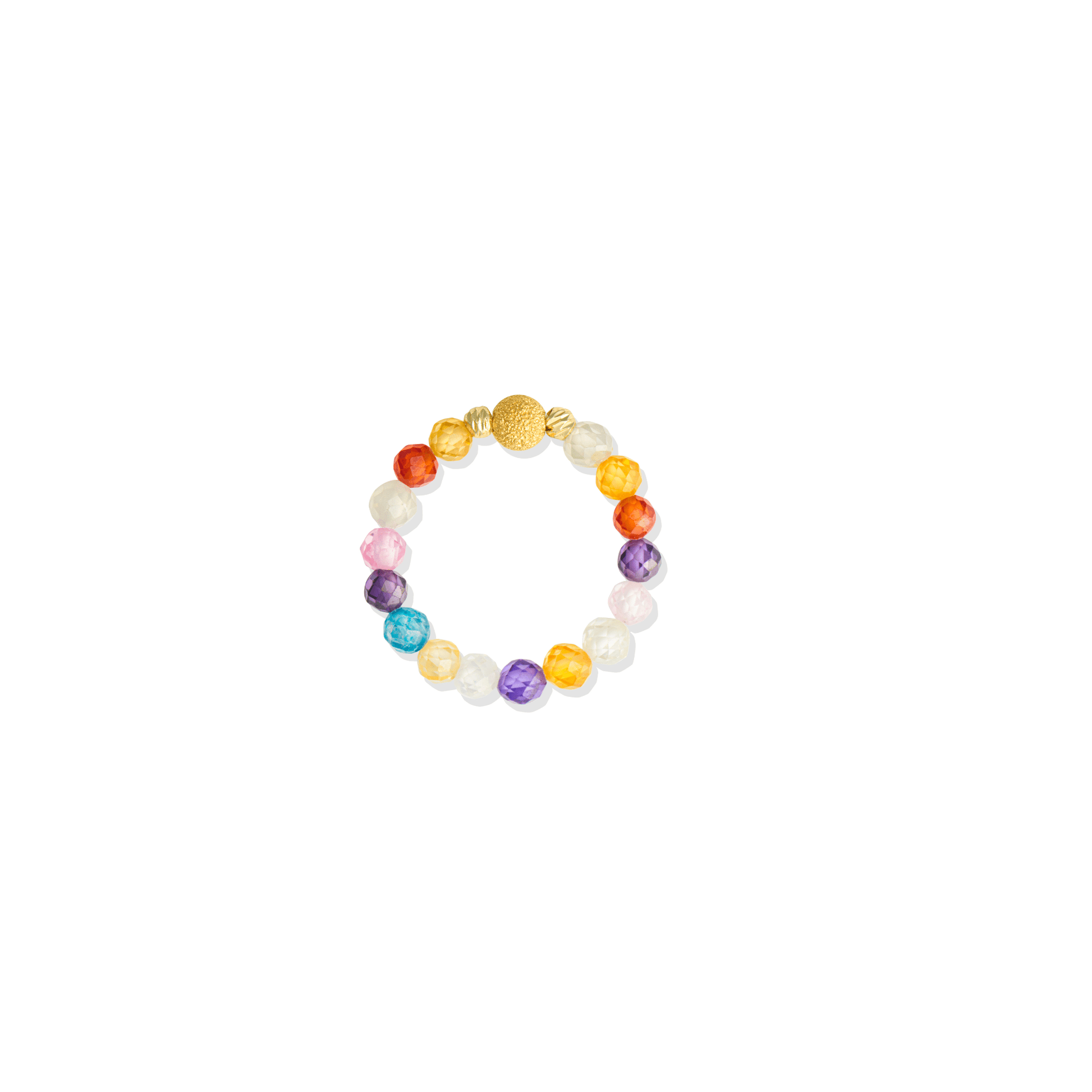 Larimar Gold Vermeil Stretch Ring - Communication - Eat.Read.Love.