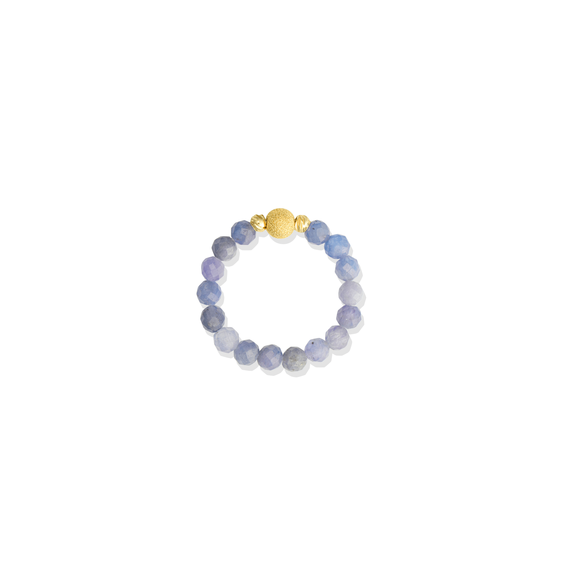 Larimar Gold Vermeil Stretch Ring - Communication - Eat.Read.Love.