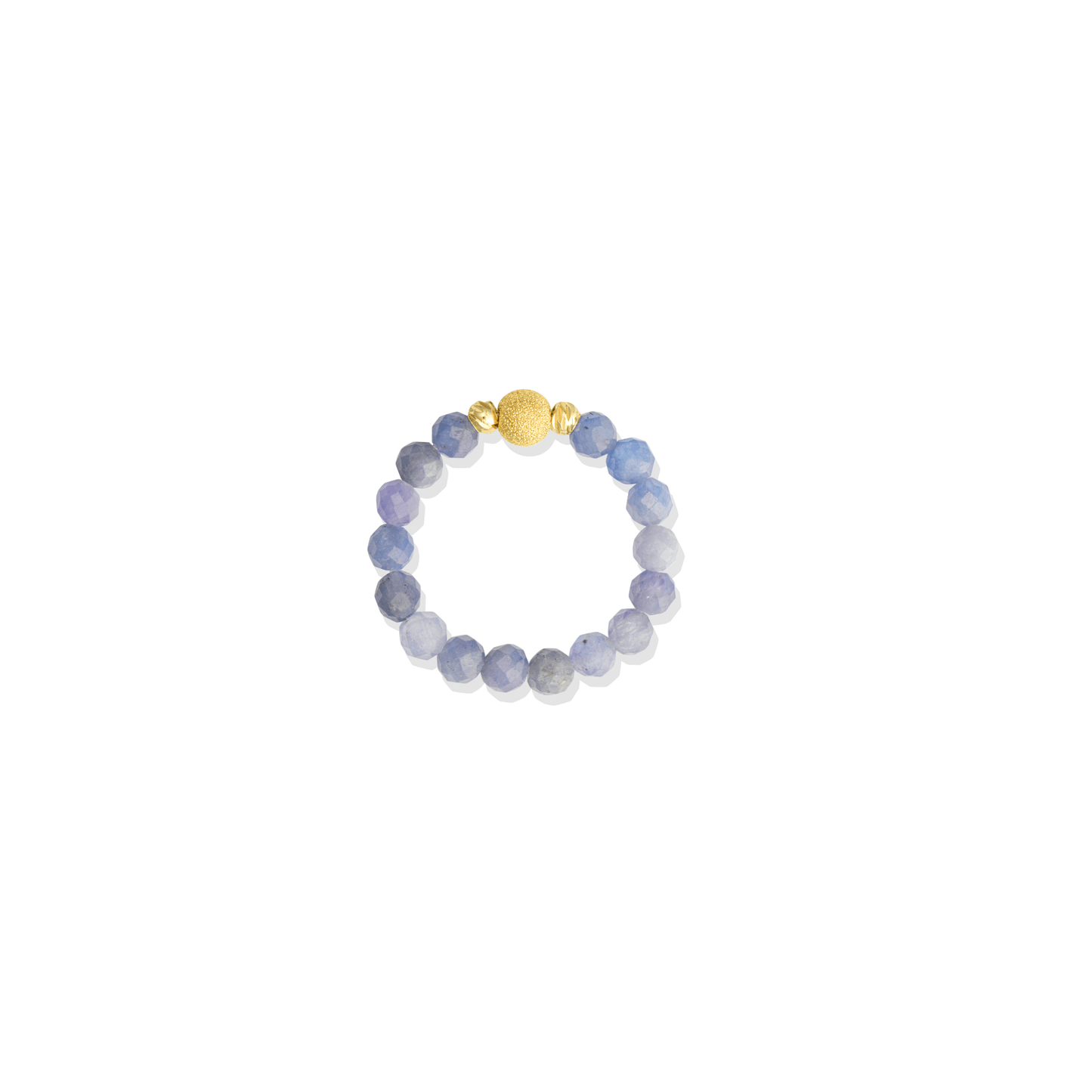 Larimar Gold Vermeil Stretch Ring - Communication - Eat.Read.Love.