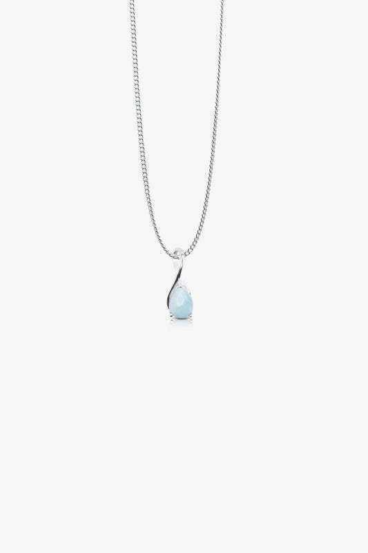 Larimar Sterling Silver Pendant - Eat.Read.Love.