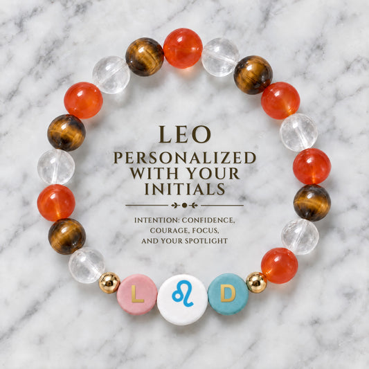Leo Initial Charm Bracelet