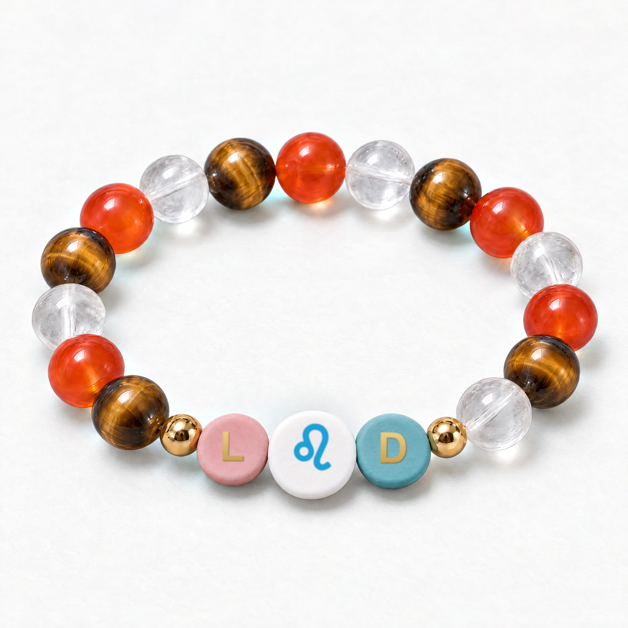 Leo Initial Charm Bracelet