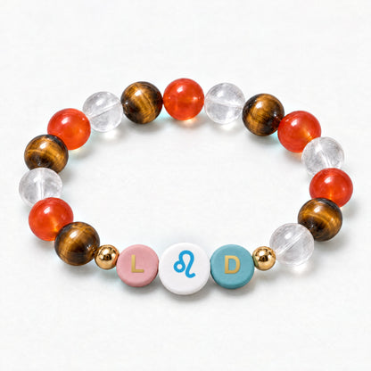 Leo Initial Charm Bracelet