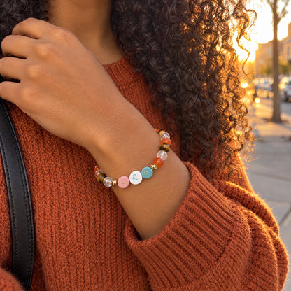 Leo Initial Charm Bracelet