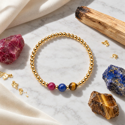 Leo Love and Money Golden Bracelet with REAL Gold