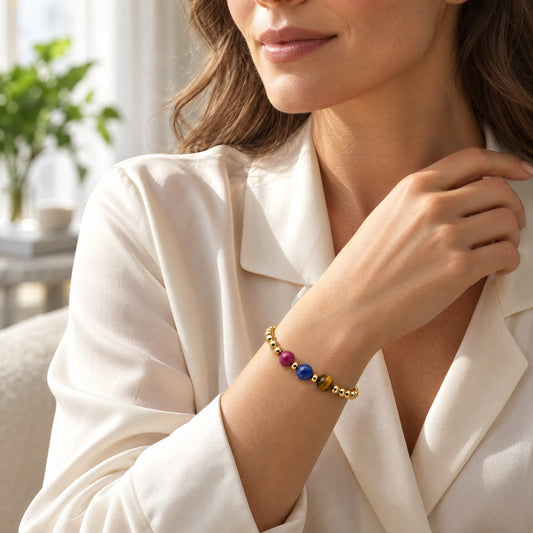 Leo Love and Money Golden Bracelet with REAL Gold