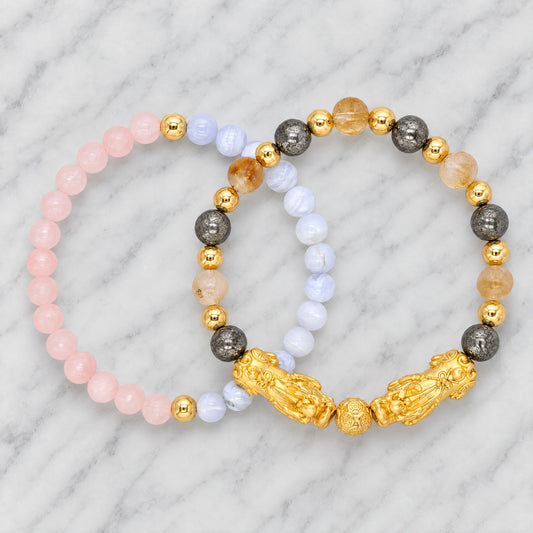 Leo Zodiac Feng Shui Double Pixiu Bracelet