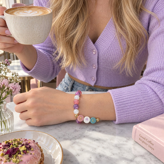 Libra Initial Charm Bracelet