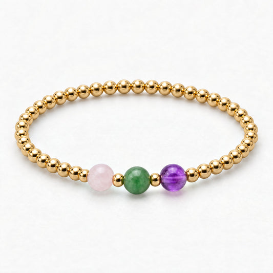 Libra Love and Money Golden Bracelet With REAL Gold