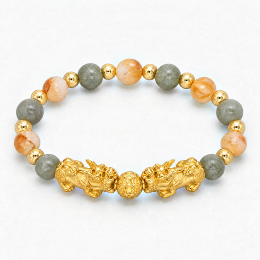 Libra Zodiac Feng Shui Double Pixiu Bracelet