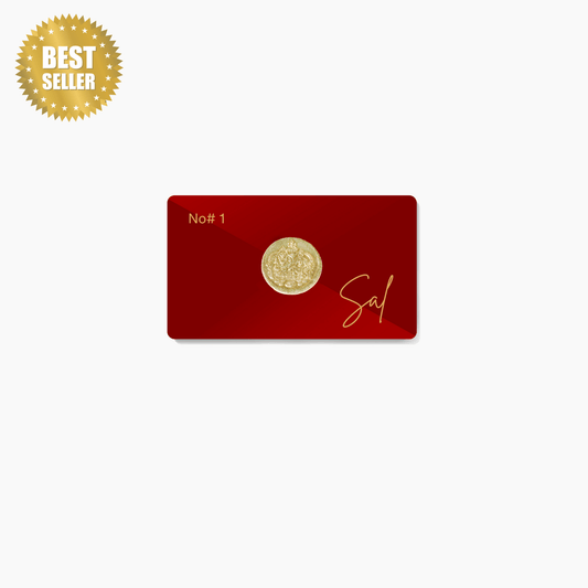 Limited Edition Lucky Lakshmi Golden Coin - Signed and Sealed By Sal - Eat.Read.Love.