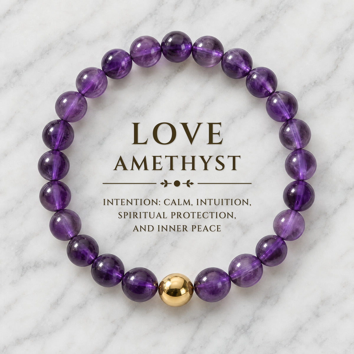 Love Amethyst Power Crystal Bracelet