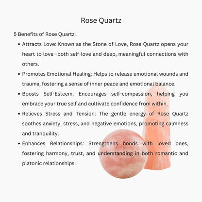 Love Attracting Pink Bag Charm Rose Quartz - Eat.Read.Love.