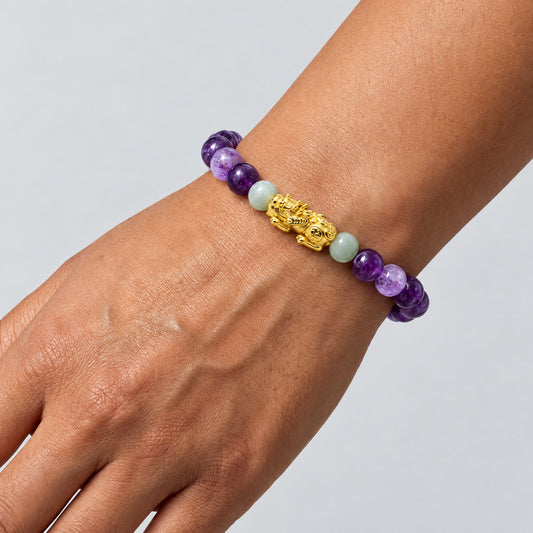 Lucky Fortune Pixiu Amethyst - Year Of The Snake