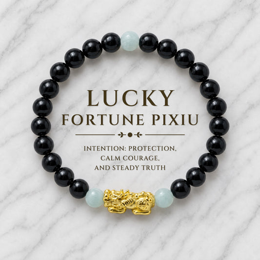 Lucky Fortune Pixiu Black Obsidian - Year Of The Rabbit