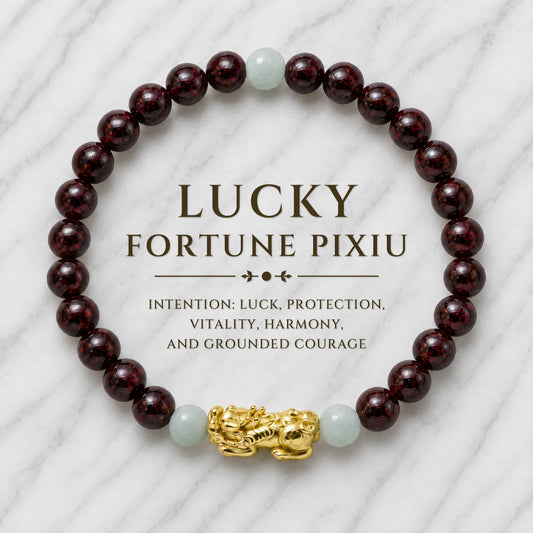 Lucky Fortune Pixiu Garnet - Year Of The Goat