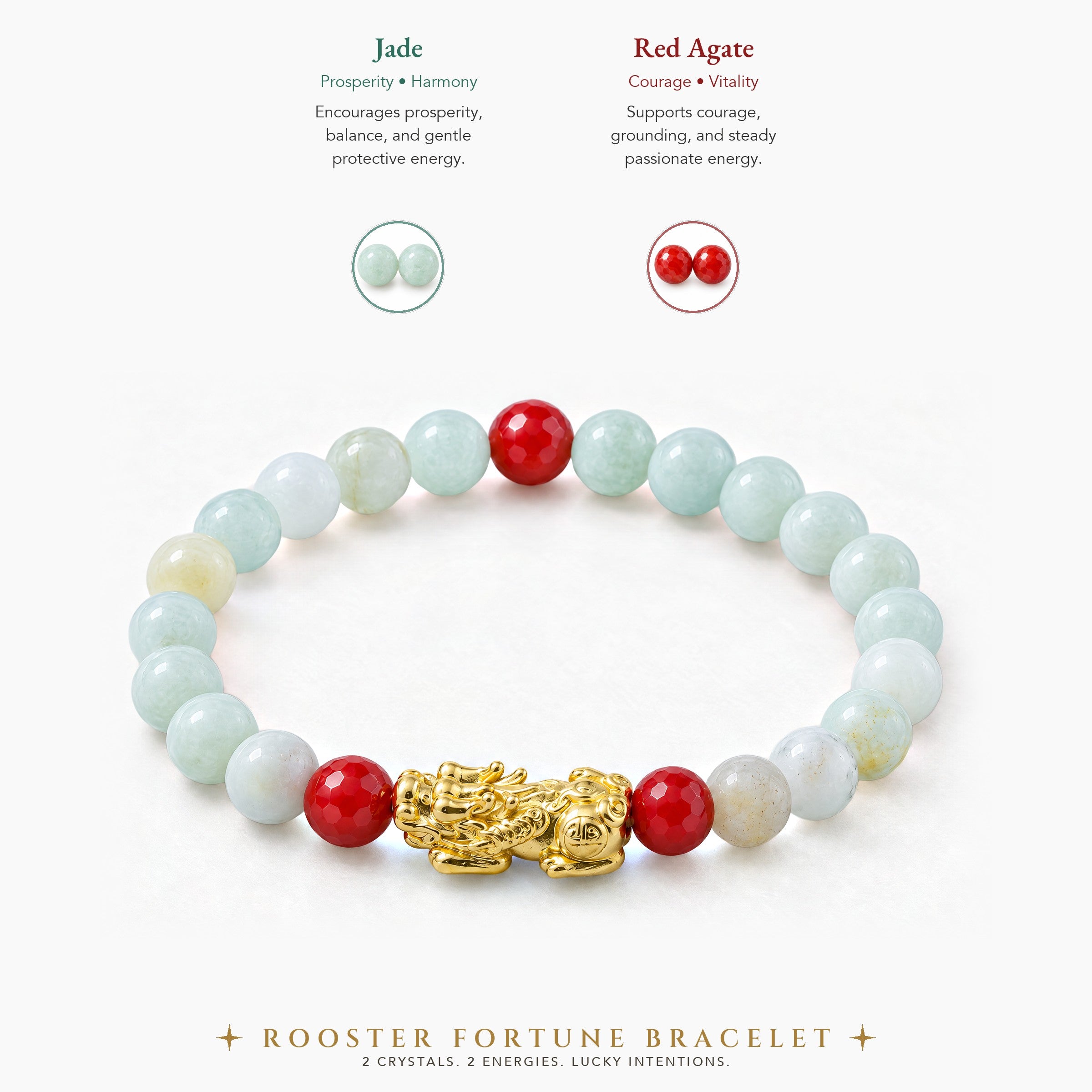 Lucky Fortune Pixiu Jade - Year Of The Rooster