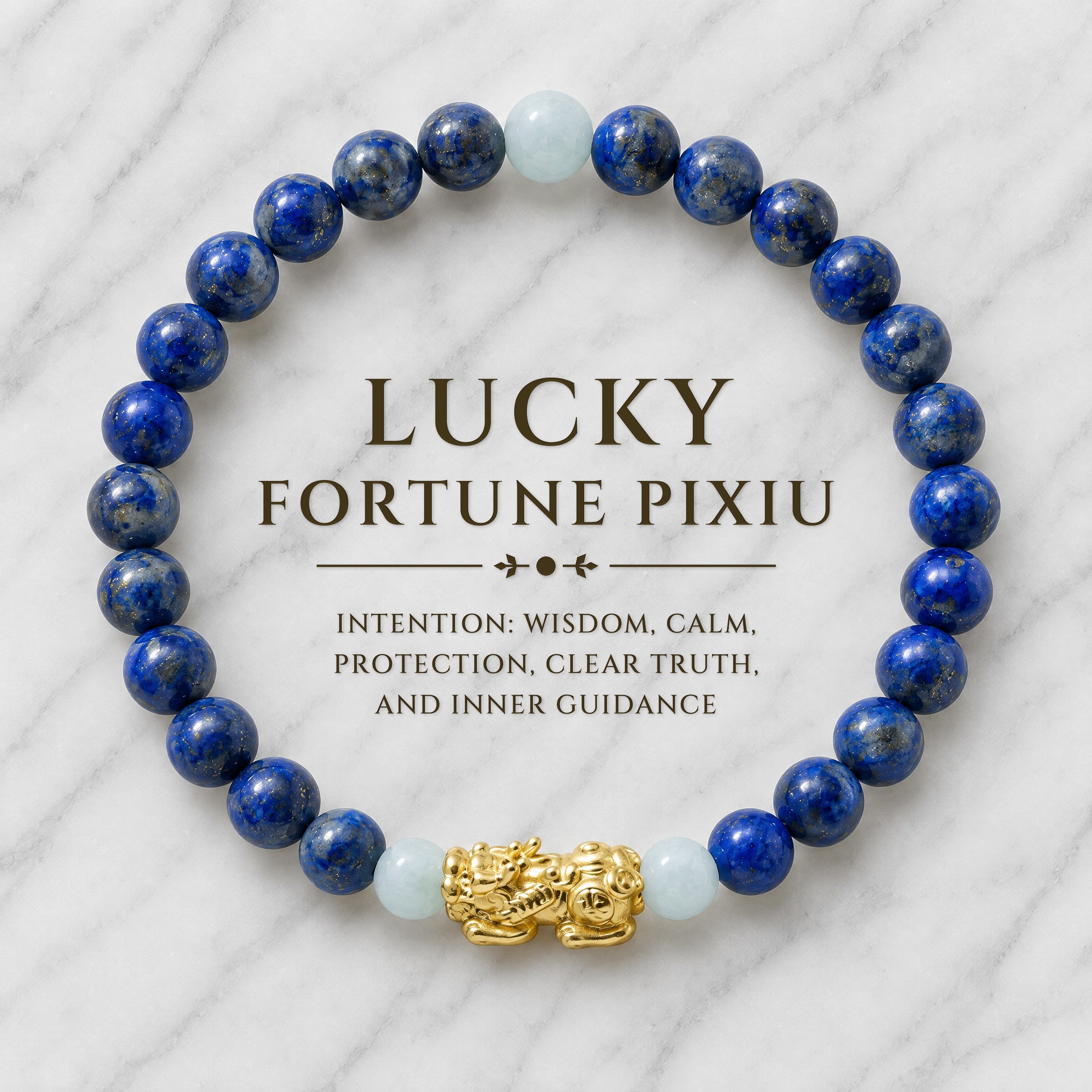Lucky Fortune Pixiu Lapis Lazuli - Year Of The Dragon