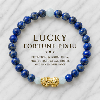 Lucky Fortune Pixiu Lapis Lazuli - Year Of The Dragon