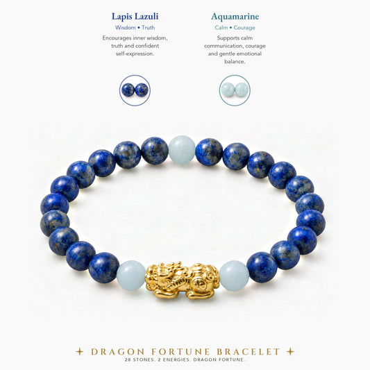 Lucky Fortune Pixiu Lapis Lazuli - Year Of The Dragon