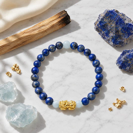 Lucky Fortune Pixiu Lapis Lazuli - Year Of The Dragon