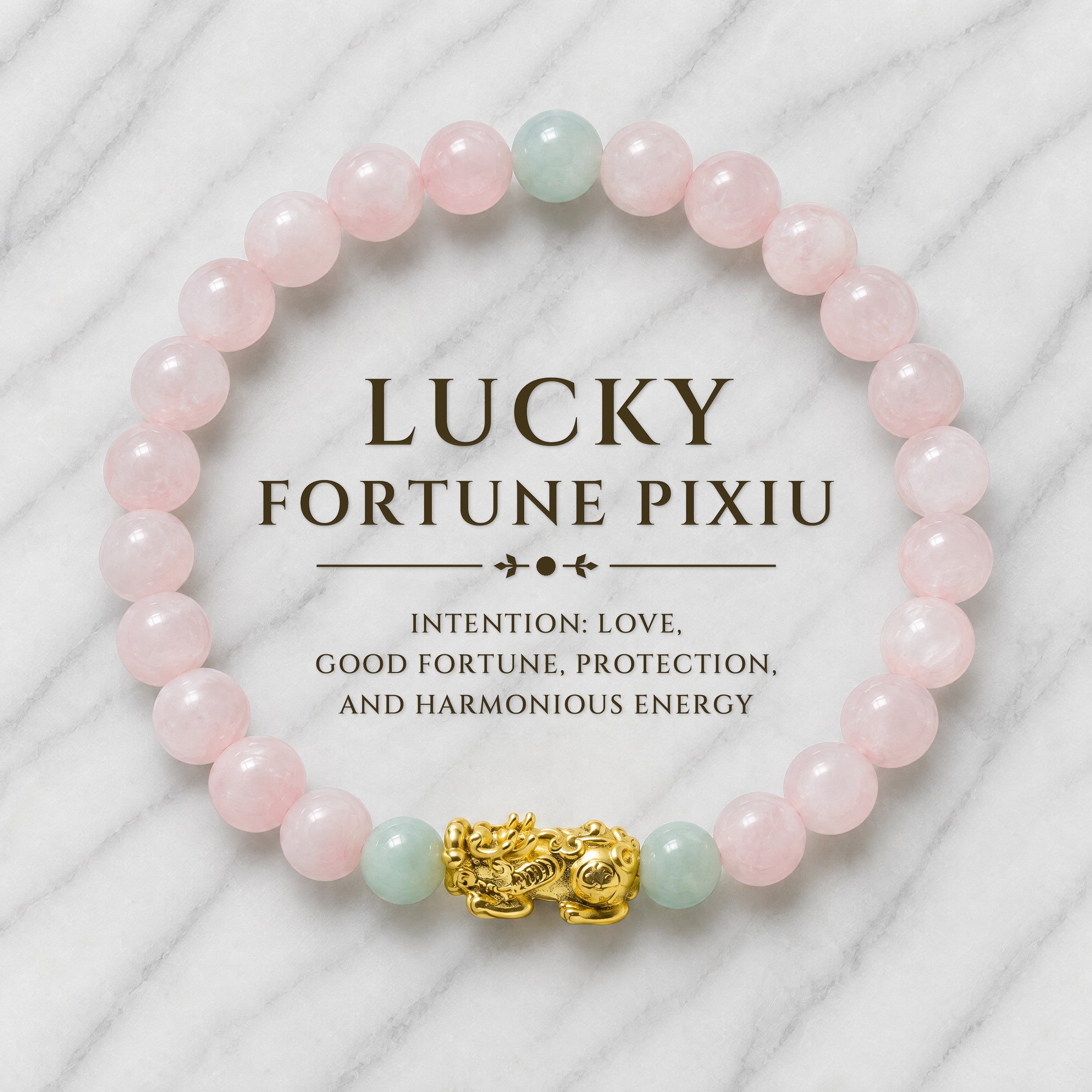 Lucky Fortune Pixiu Rose Quartz - Year Of The Tiger