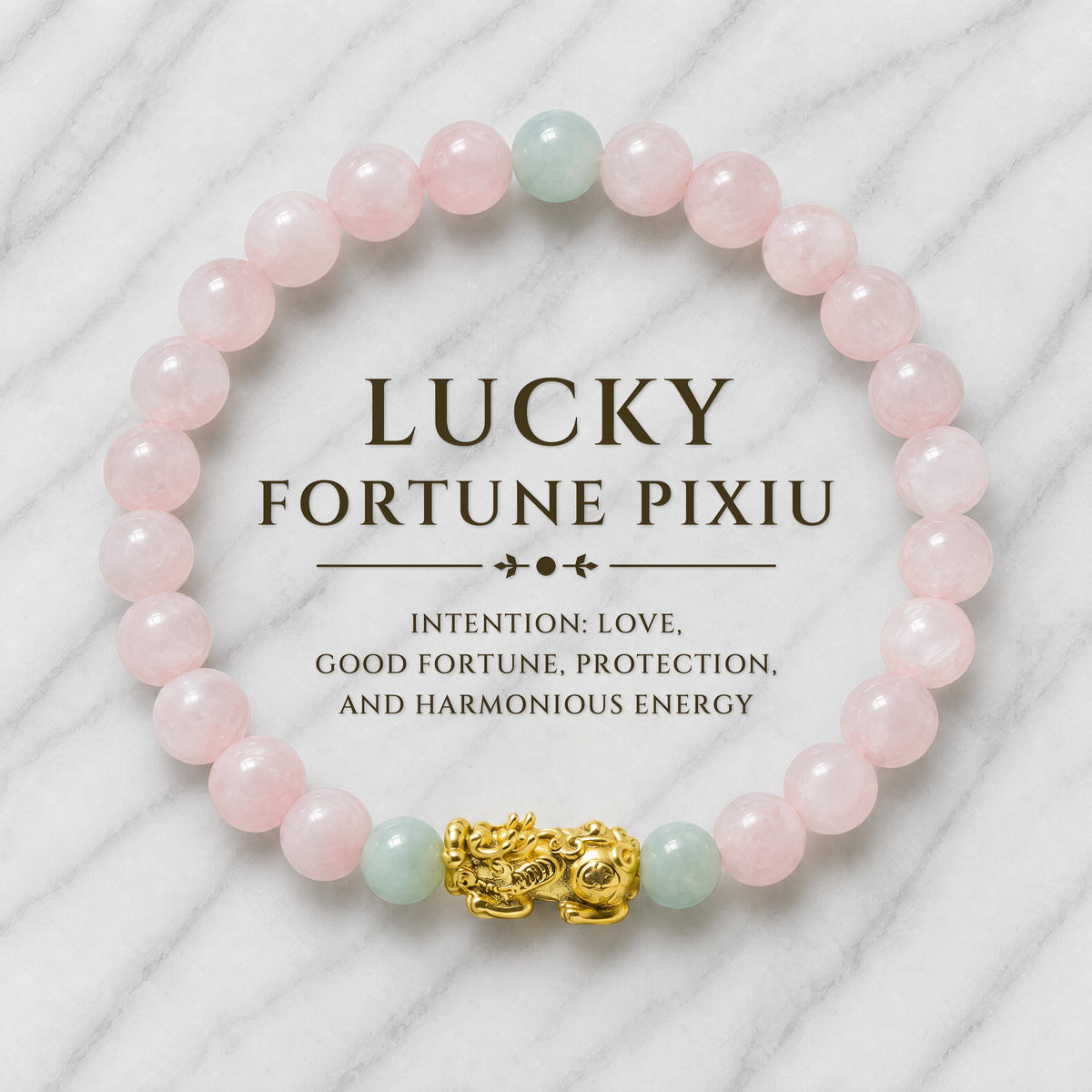 Lucky Fortune Pixiu Rose Quartz - Year Of The Tiger