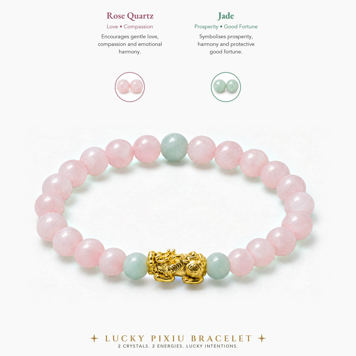 Lucky Fortune Pixiu Rose Quartz - Year Of The Tiger