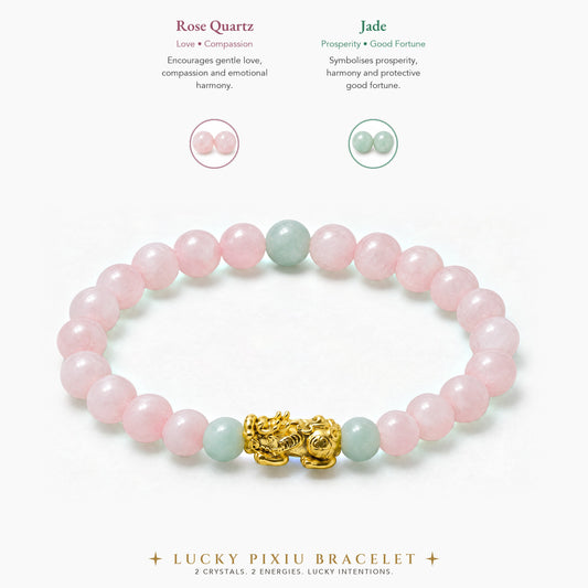 Lucky Fortune Pixiu Rose Quartz - Year Of The Tiger