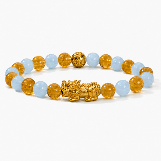 Money Activator Bracelet – Aquamarine - Wealth Multiplier