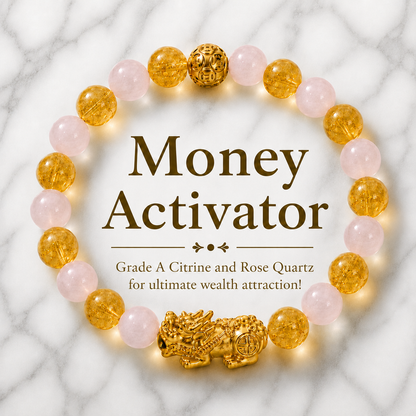Money Activator Bracelet – Rose Quartz - Wealth Harmony