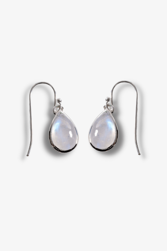 Moonstone Sterling Silver Earrings - Eat.Read.Love.